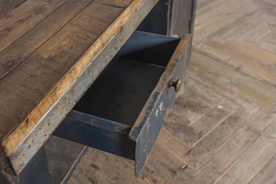 Industrial Workbench Desk Sideboard with Cupboard
